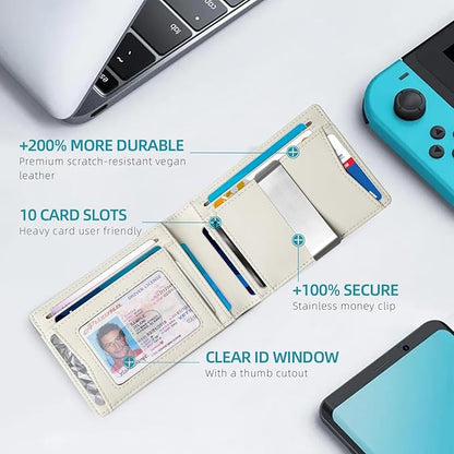 Zitahli Men's Wallets Airtag Holder Slim Rfid Leather with Gift Box