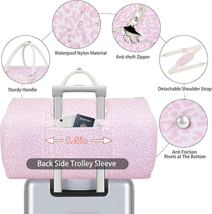 Garment Duffel Bag for Travel - ITIEZY Convertible Carry on Garment Duffel Travel Bag for Women Men Large Weekender Bag with Shoes Pouch 2 in 1 Hanging Suit Travel Duffel Bag 3pcs Set