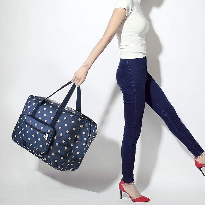 F.FETIVIN Weekender Bag Carry On Travel Duffle Medium Overnight Bag for Women(Dream Blue)