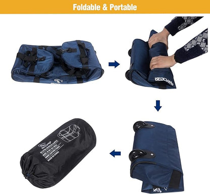 REDCAMP 85L/120L/140L Foldable Duffle Bag with Wheels, Large Travel Duffel Bag