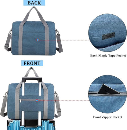 For Spirit Airlines Personal Item Bag 18x14x8 with Wet Pocket Foldable Travel Duffel Bag Underseat Carry on for Men & Women