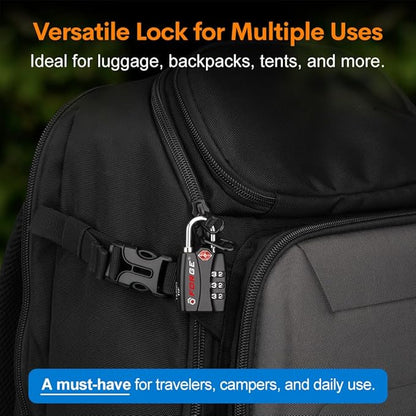 Forge TSA Approved Luggage Locks for School, Gym, Suitcase, Baggage, and Locker. Open Alert Indicator, Easy Read Dials, Alloy Body. Matte Black, 2-Pack.