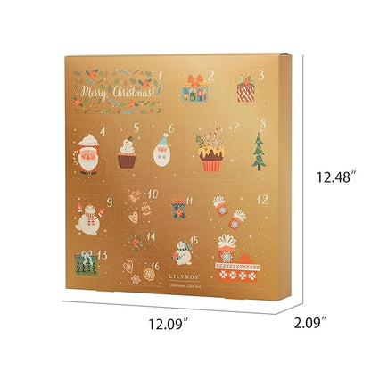 Advent Calendar 2025 Christmas Gifts for Women Mom - Luxury Gift Box with Brooch and Cute Sleeping Mask, Bath and Body Spa Gift for Women｜Spa Set Bath Gift Idea for Female Friends