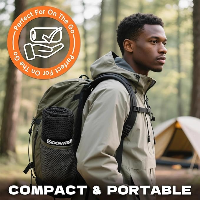 Microfiber Sweat Towel Quick Dry Lightweight Absorbent 3 Pack，Fast Drying 27‘’ X 55‘’ Negative Ions Odorless Gym Towels for Men & Women Yoga Sports Travel Outdoor Camping Gym (Large Black)