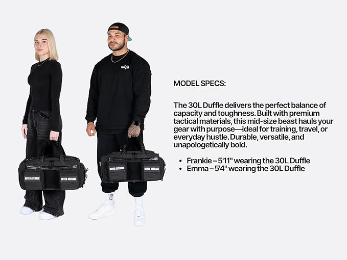 30L Duffle Bag Alpha Black