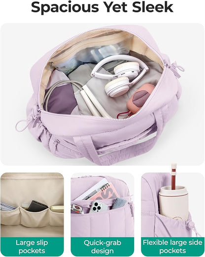 BAGSMART Gym Bag for Women, Duffle Bag for Travel with Wet Pocket, Lightweight Carry on Weekender Duffel, Water Resistant