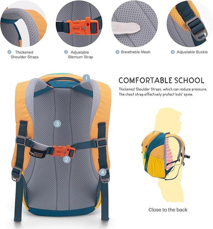 MOUNTAINTOP Kids Backpack 12L Toddler Hiking Backpack,Kindergarten Preschool Daypack for Boys Girls