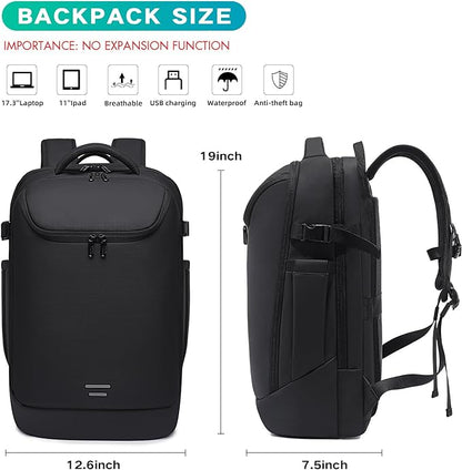 Travel Backpack for Men, Fits 17.3 inch Laptop Daypack, Water resistant Business Casual Carry on Backpacks Flight approved for Women & Men