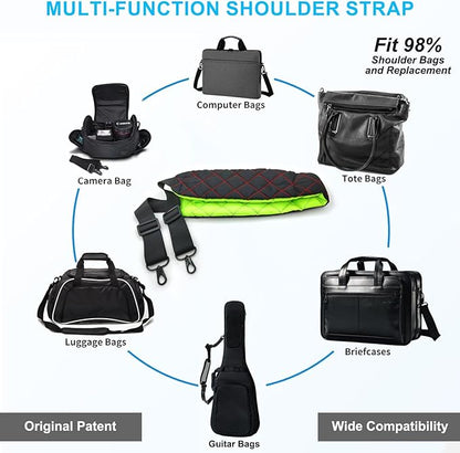 2 in 1 Anti-theft Bag Shoulder Strap with Pockets, 54 inch Travel Belt Ultra-Wide and Thick, Comfort and Stylish