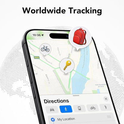 Air Tracker Tags-4 Pack, Bluetooth Tracker Works with Apple Find My APP (iOS Only), Bluetooth Smart Air Tag Keys Finder and Item Locator for Keys, Bags, Luggage, Wallet, Replaceable Battery