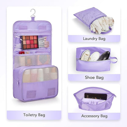 10 Set Compression Packing Cubes for Travel Essentials,Compressible Expandable Packing Cubes for Suitcase,OlarHike Luggage Organizer Bags for Travel,Handy Helper for Organizing Clothes(Light Purple)