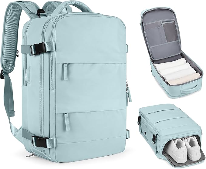 Large Personal Item Travel Backpack For Women Men Airline Approved Carry On Backpack Flight Approved Waterproof Sports Luggage Backpack Casual Daypack Small Hiking Backpack