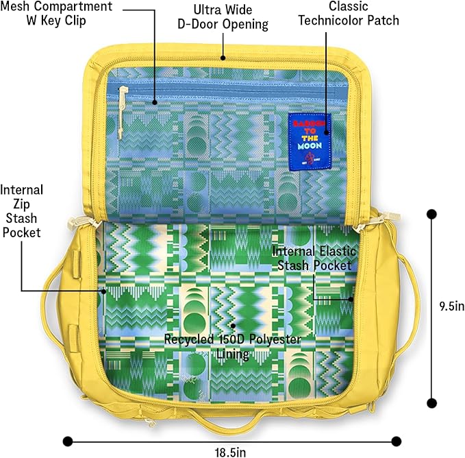 Baboon to the Moon Go-Bag Mini 32L – Detachable Straps, Small Duffle Bag for Travel, Gym Bag for Women, Mens Travel Bag, Duffel Bags for Traveling, Travel Duffel Bags for Women (Amber)