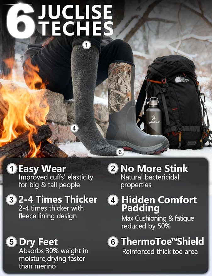 Alpaca Wool Heavyweight Knee High Compression Socks, Thick Winter Thermal Warm Soft Circulation Travel Flying