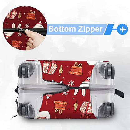 ANNA QUEEN Merry Chrismas Travel Luggage Cover Suitcase Protector Suitcase Cover Anti-Scratch,Stretchable Luggage Travel Bag Cover Washable