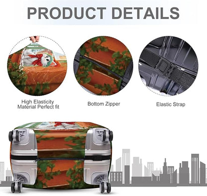 FOREVER QUEEN Cute cat Luggage Cover Suitcase Protector Suitcase Cover Anti-Scratch,Stretchable Bag Cover Washable Durable Polyester