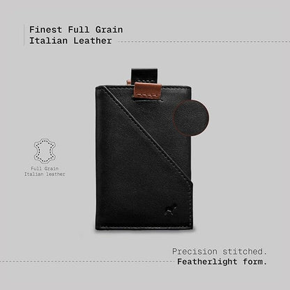 The Frenchie Co. - Speed Cardholder - Minimalist Front Pocket Wallet - Quick-Access Ultra-Slim RFID Blocking - Full-Grain Italian Leather, Holds up to 6 Cards