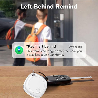 Air Tracker Tags-4 Pack, Bluetooth Tracker Works with Apple Find My APP (iOS Only), Bluetooth Air Tracker Tags Finder and Item Locator for Keys, Bags, Luggage, Wallet, Replaceable Battery