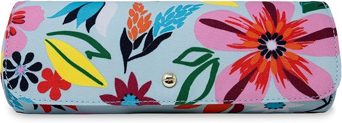 kate spade new york Travel Jewelry Case Organizer, Fabric Jewelry Box for Women, Cute Jewelry Organizer Holds Necklaces, Rings, Bracelets, Small Jewelry Roll (Safari Floral)