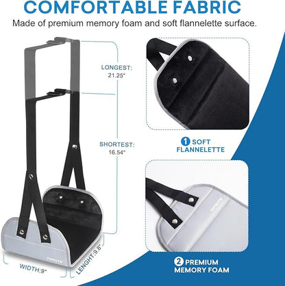 Foot Hammock for Plane Travel with Comfortable No Clashing Base, Portable Airplane Foot Rest Made with Memory Foam, Foot Sling Travel Essentials to Reduce Swelling and Soreness, Gifts for Travelers