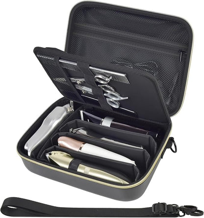 Barber Case for Hair Clippers Cutting Supplies, Trimmer Accessories Organizer for Wahl/ for Ufree/ for Andis Men Women Razor Grooming Kits, for Oneisal Dog Shaver- Washable Oilproof Travel Bag Only