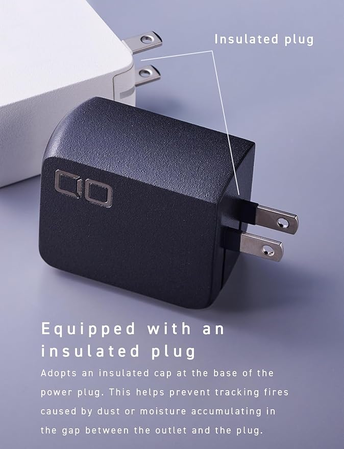 CIO 65W GaN Charger Block, Compact 4-Port Adapter with 3 USB-C Ports & 1 USB-A, Max 67W USBC Fast-Charging Multi-Device Wall Charger Block for Laptop/Phone/Tablet, NovaPort Quad II 67W3C1A (Black)