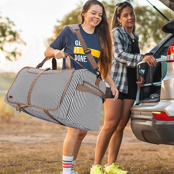 150L Duffle Bag for Travel, Extra Large Foldable Waterproof Travel Duffel Bags Weekender Overnight Bag for Men and Women with Shoe Compartment