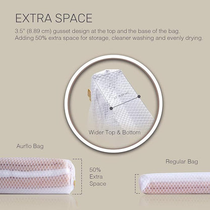 Extra Large Mesh Laundry Bags for Delicates - 2 Jumbo XXL Durable Laundry Bag Mesh Wash Bags with Hanging Loop. Garment Safe and Organizer for Washing Machine, Clothes, Lingerie, Sheets, and Blankets