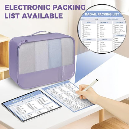 BAGAIL 9 Set Packing Cubes Luggage Packing Organizers for Travel Accessories