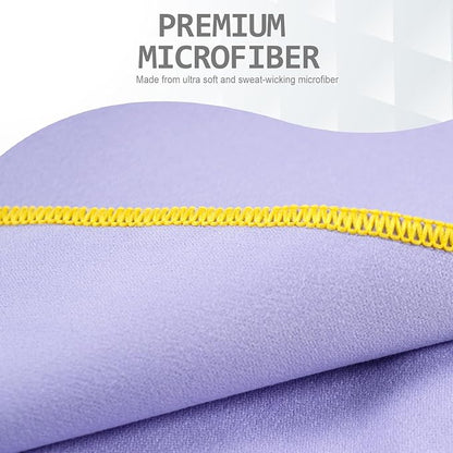 4 Set Quick Dry Camping Towel, Microfiber Travel Towel Super Absorbent Fast Drying Towel for Camping, Beach, Gym, Backpacking & Swimming(Four 3-Piece Towel Sets, Army Green/ Grey/ Taro Purple/ Pink)