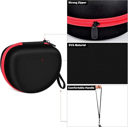 Headphone Case for Skullcandy Crusher/Hesh/Evo Wireless Over-Ear Bluetooth Earphones, for Beats Studio Pro/ 3/Solo 4/3/2 Headphones and More Noise Cancelling Foldable Headset - Hard Box Only - Black