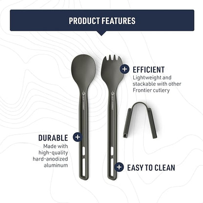 Sea to Summit Frontier Ultralight Cutlery Set, Long Handle Spoon and Spork