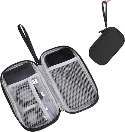 Electronic Organizer Double Layer, Water Resistant Cable Organizer Bag for Travel Essentials, Cord, Charger, Phone, Earphone, Large Size,Accessories Travel Essentials (Black, Double-Layer)