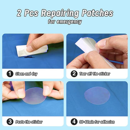 EULANT Inflatable Seat Cushion Lightweight Compact Stadium Seat Pad Camping Travel Air Seat Cushion for Airplane Hiking Bleachers Office Home Sports Events(Blue)