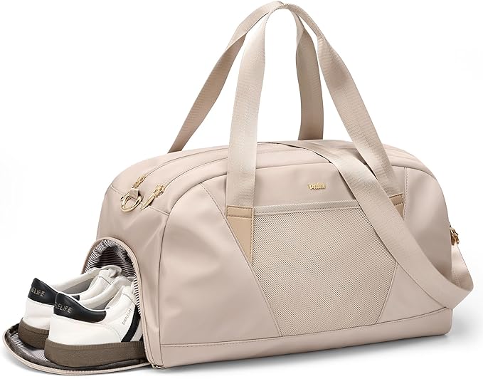 VNINE Duffle Bag for Women Men Travel Bags with Shoes Compartment Carry On Weekender Bag Airlines Approved Duffel Bag with Wet Pocket Water Resistant Overnight Sports Workout Dance Bags