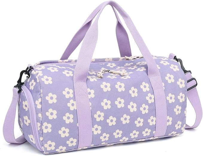 BLUBOON Duffle Bag Girls Kids Cute Gym Bag with Shoes Compartment & Wet Separation Waterproof Sports Overnight Travel Bag