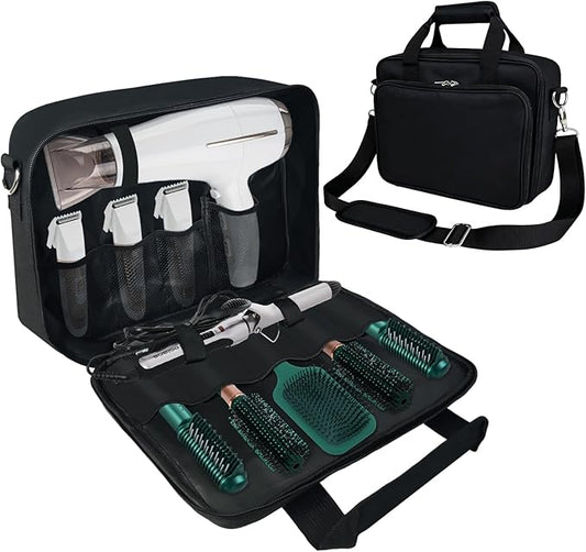 Barber Tool Bag, 13.9 * 3.94 * 11.02in Travel Case for Hair Clippers Hair Trimmer Storage Organizer Portable Clipper Case Barber Supplies Organizer Bag for Combs Clipper guards Men Razor Guard