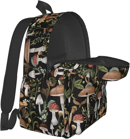 Mushroom Backpack Book Bags Lightweight Casual Laptop Backpacks Travel Daypack For Man Woman