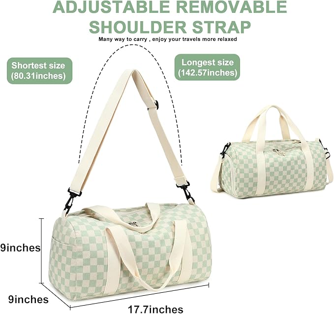 BLUBOON Duffle Bag Girls Kids Cute Gym Bag with Shoes Compartment & Wet Separation Waterproof Sports Overnight Travel Bag