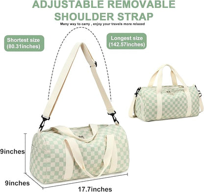 BLUBOON Duffle Bag Girls Kids Cute Gym Bag with Shoes Compartment & Wet Separation Waterproof Sports Overnight Travel Bag