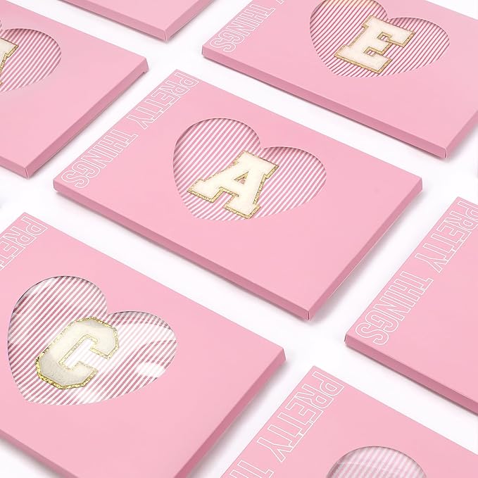 mibasies 2 PCS Initial Makeup Bags: Mothers Day Gifts for Women - Best Friend Birthday Gifts Graduation Gifts Wedding Bridesmaid Girlfriend Wife Daughter Sister Girl Gifts - Light Pink M