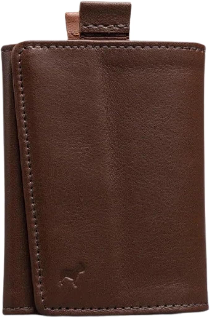 The Frenchie Co. - Speed Wallet Mini - Ultra-Slim Card Holder - RFID Blocking Quick-Access Pull Tab - Full-Grain Italian Leather Front Pocket Minimalist Holds 4 Cards