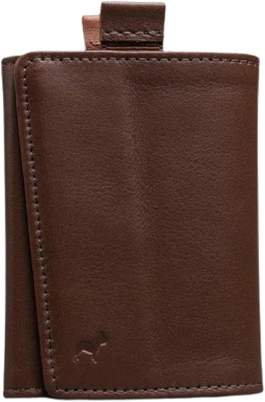 The Frenchie Co. - Speed Wallet Mini - Ultra-Slim Card Holder - RFID Blocking Quick-Access Pull Tab - Full-Grain Italian Leather Front Pocket Minimalist Holds 4 Cards