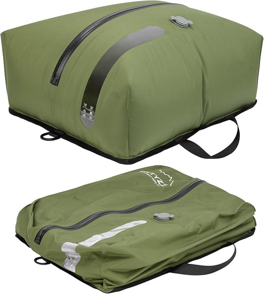 ONTYZZ Travel Vacuum Compression Bags Space Saver Vacuum Bags Reusable Compression Bag with IP67 Waterproof Zipper for Travel Suitcases and Backpack,One Pack Green（NO PUMP!）