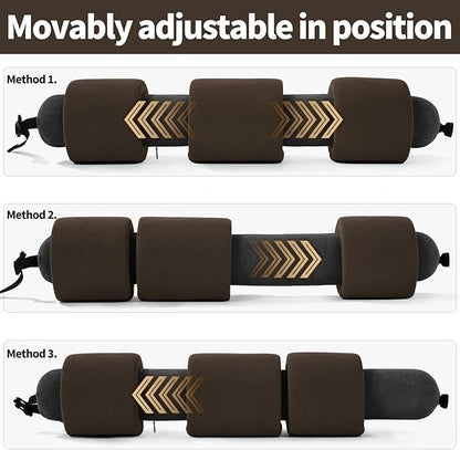 3-Ring Memory Foam Travel Neck Pillow It has obtained a Patent. The Three Rings can be movably Adjusted to Provide Flexible Support for The Neck, Head, and Other Areas.Brown