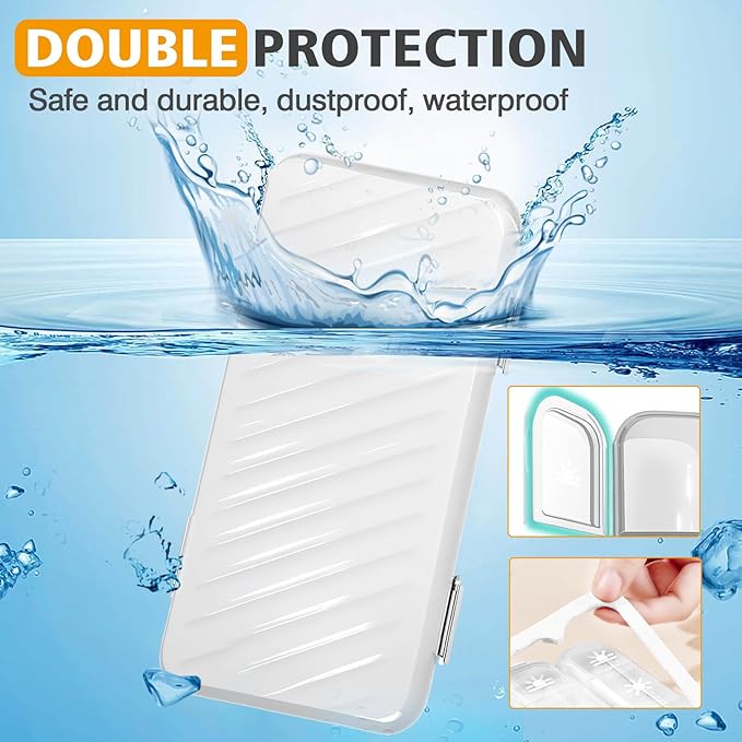 Pill Organizer 3 Times A Day - GloDeals Weekly Pill Organizer 2 Times A Day, Large Pill Box 7 Day Medicine Organizer Pill Case, Pill Container Holder, Daily Pill Box 3 Times A Day, for Vitamin, White