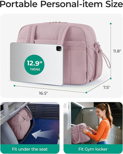 BAGSMART Gym Bag for Women, Duffle Bag for Travel with Wet Pocket, Lightweight Carry on Weekender Duffel, Water Resistant