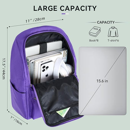 OMOUBOI Casual Daypacks Superbreak Backpack 14 inch Laptop Backpack for Women & Men Fits Tourism Business (Purple)