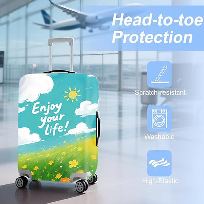 ANNA QUEEN Travel Luggage Cover Suitcase Protector Suitcase Cover Anti-Scratch,Stretchable Luggage Travel Bag Cover Washable
