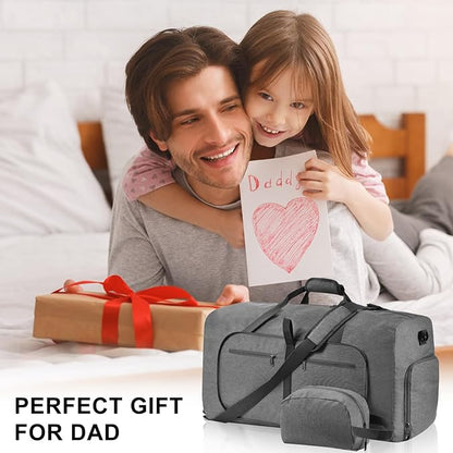 Felipe Varela Duffle Bag with Shoes Compartment and Adjustable Strap,Foldable Travel Duffel Bags for Men Women,Waterproof Duffel Bags